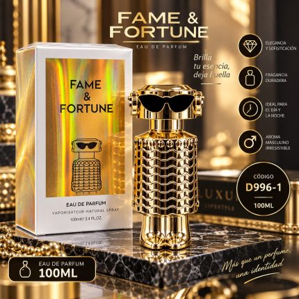 PERFUME FAME Y FORTUNE DORADO