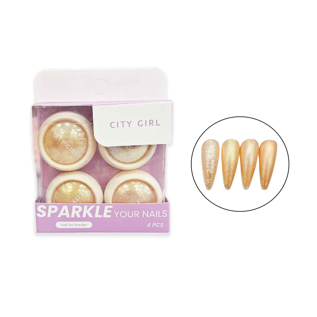 GO-24021 POLVO PARA UÑAS DORADO CITY GIRL - Image 1