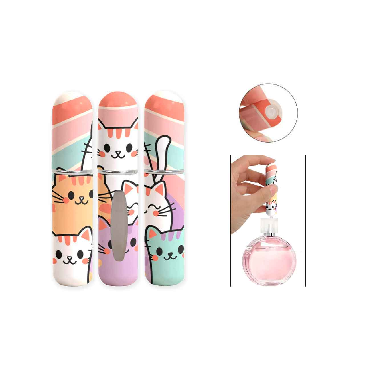 UT510036 MINI PERFUMERO RECARGABLE GATITOS 5ML - Image 1