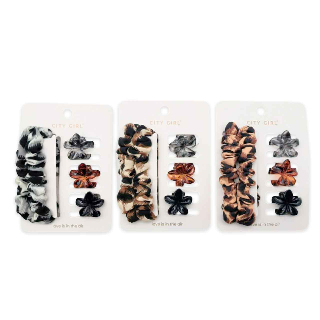 3606-B03 SET DE COLITAS Y HEBILLAS ANIMAL PRINT - Image 1