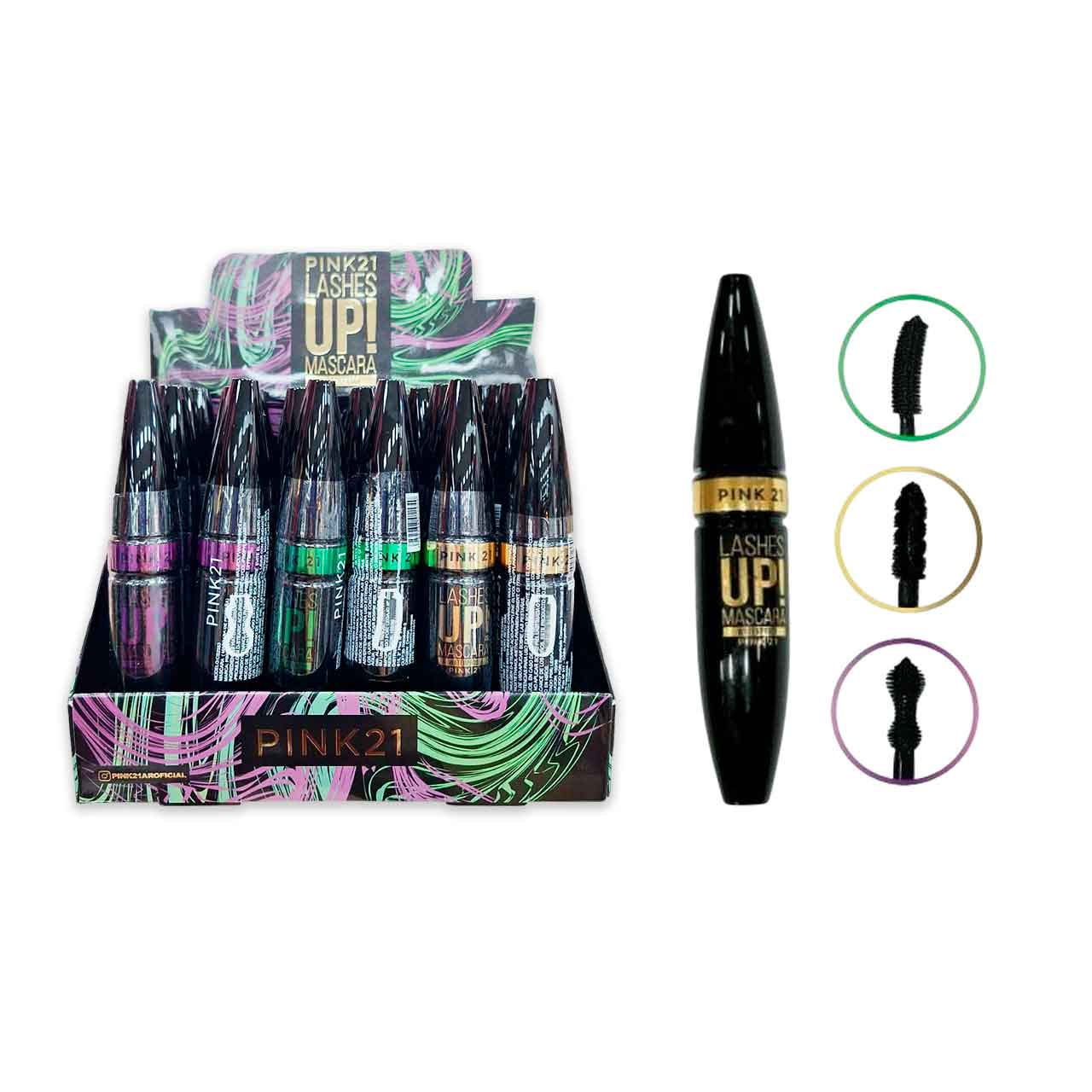 CS2553 MASCARA DE PESTAÑAS LASHES UP PINK 21 - Image 1