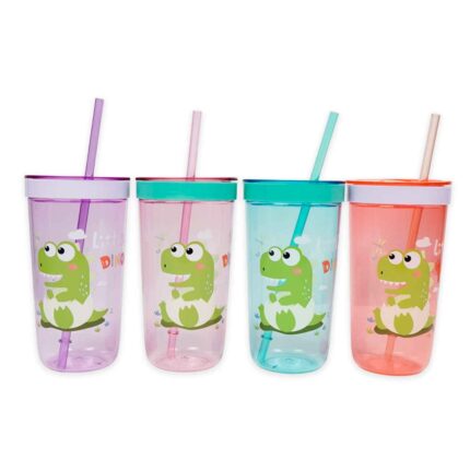 VASO CON TAPA LITTLE DINO 550ML