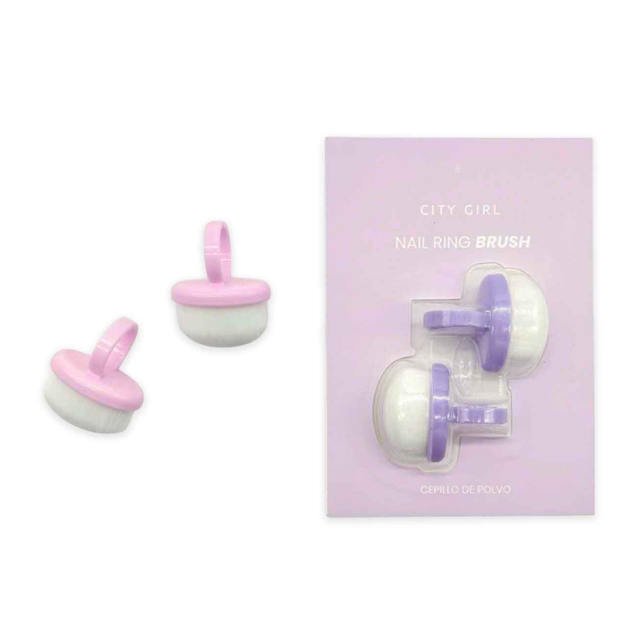 LC-15 SET X2 CEPILLOS QUITA POLVO CON ANILLO PARA MANICURÍA - Image 1