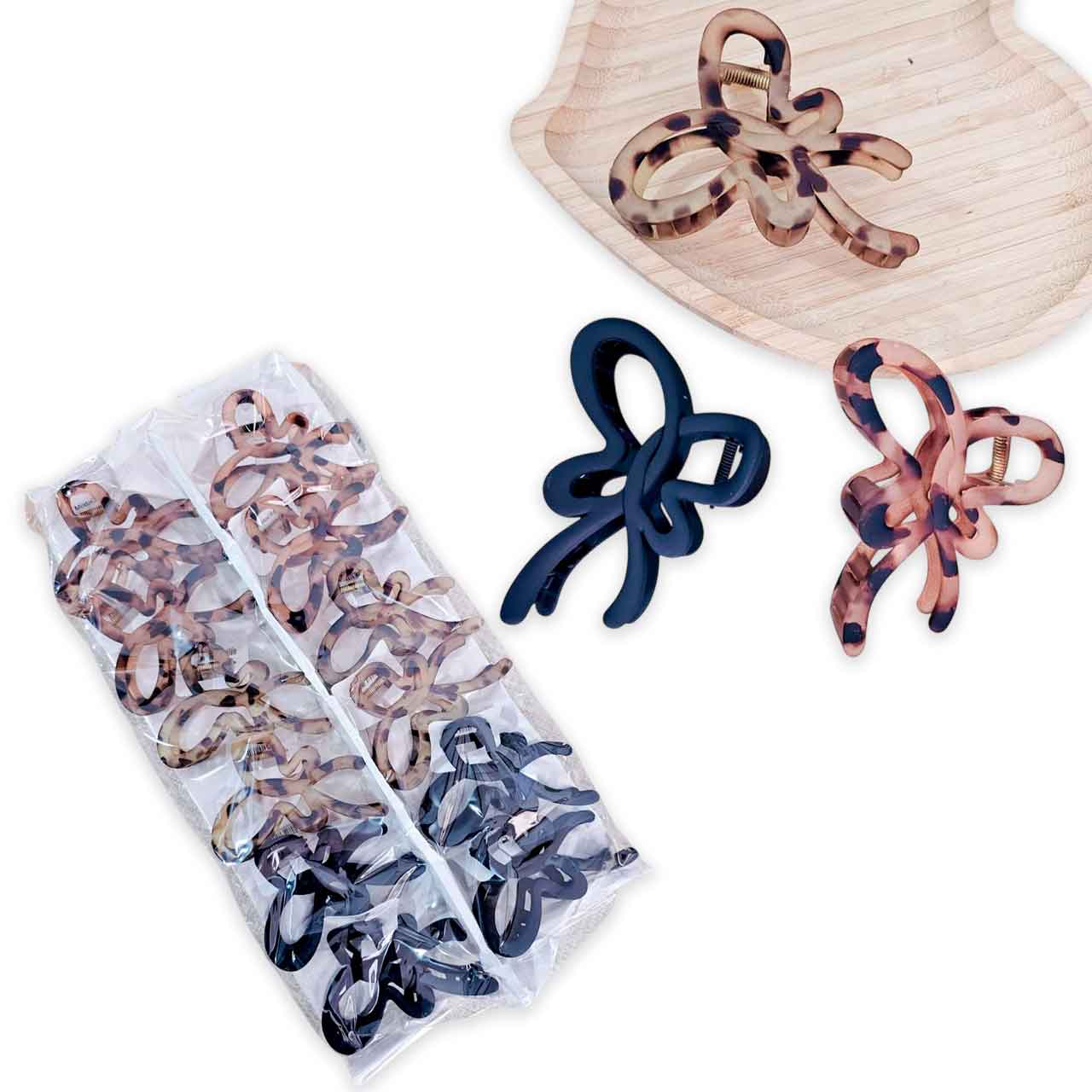 UT522035 BROCHE MARIPOSA ANIMAL PRINT/NEGRO - Image 1