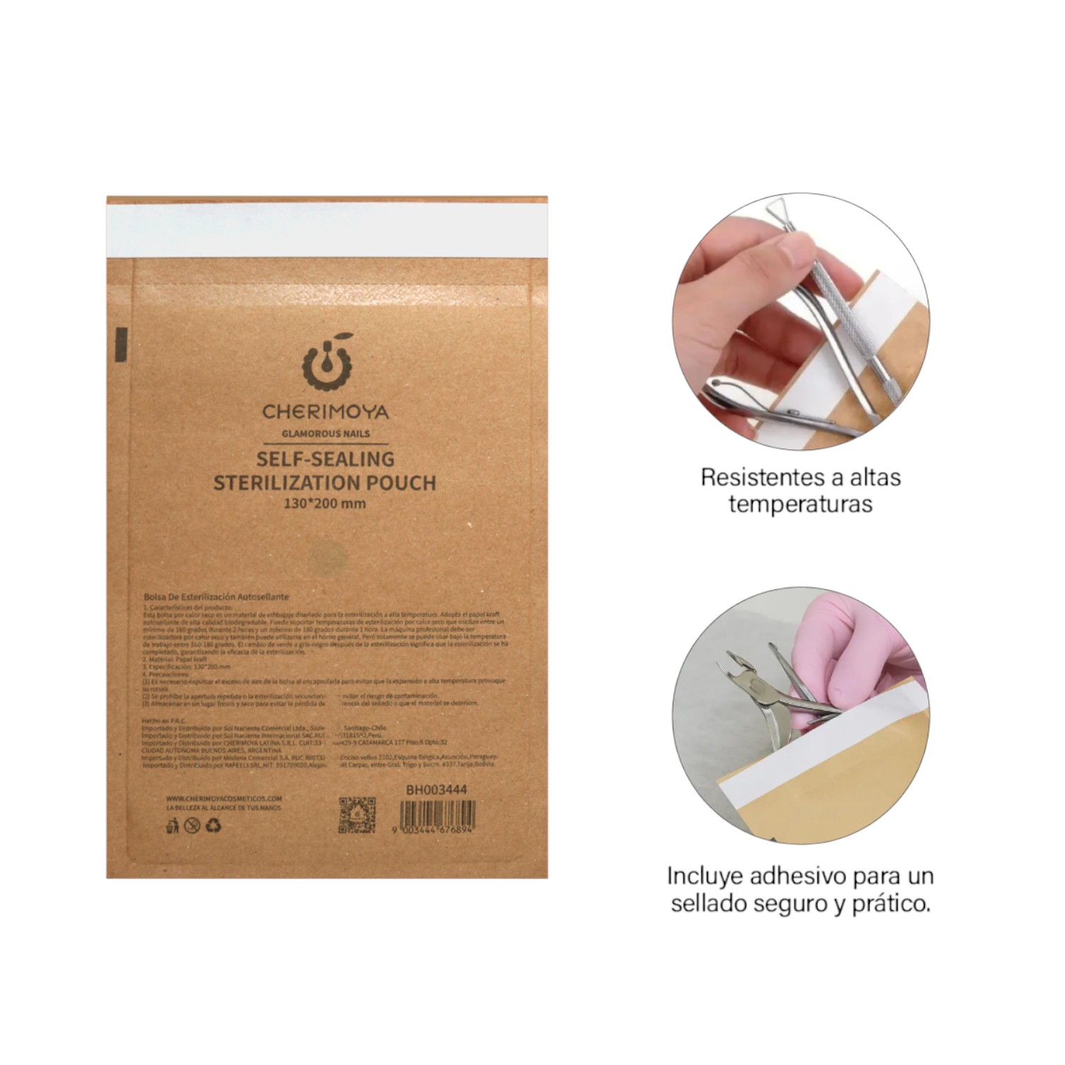 BH003444 PACK x100 BOLSAS PAPEL MADERA P/ESTERILIZAR 130x200MM - Image 1