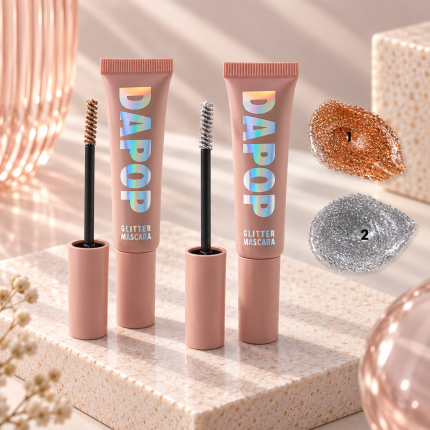 MÁSCARA DE PESTAÑAS CON GLITTER DORADO/PLATEADO DAPOP