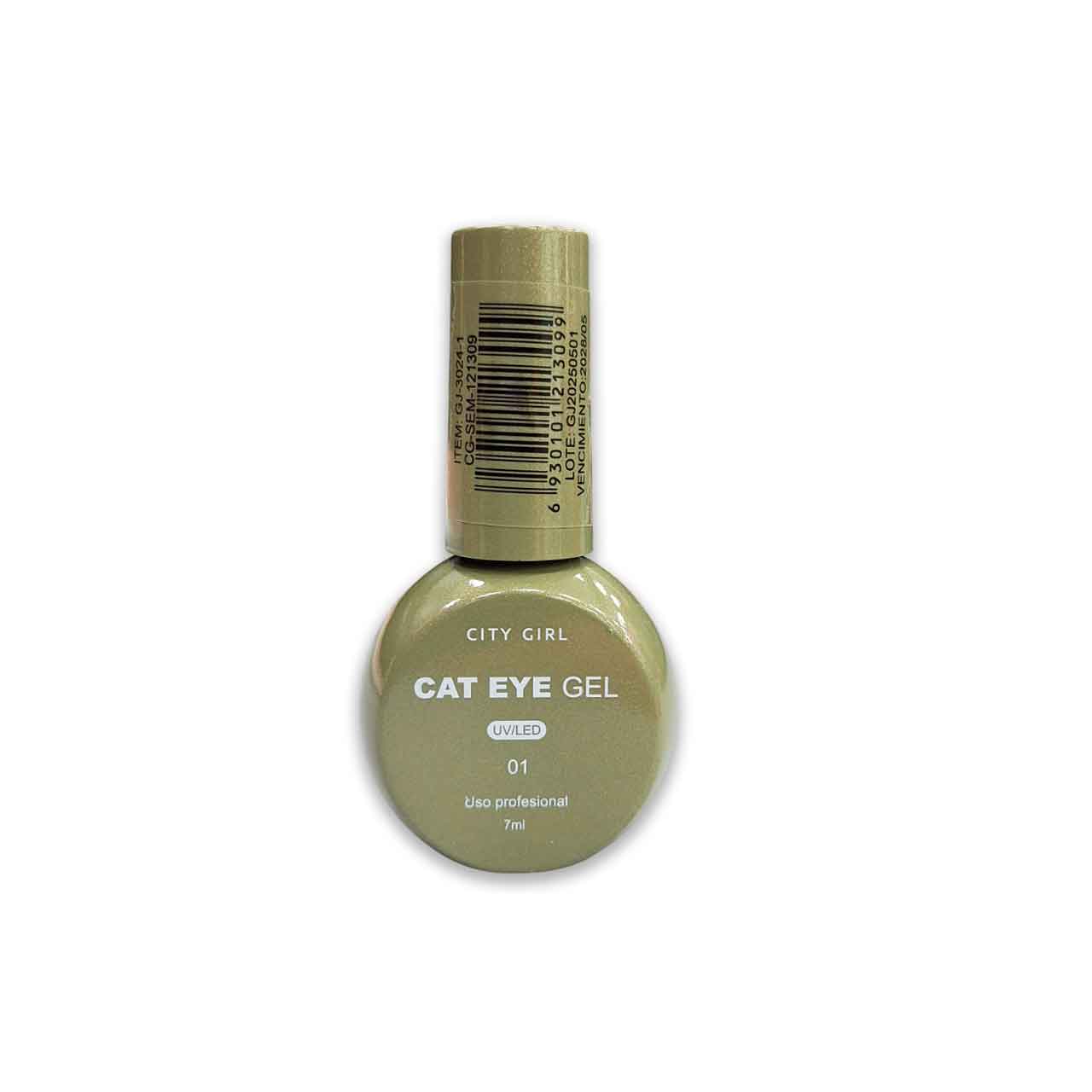 GJ-3024-1 ESMALTE OJO DE GATO #01 CITY GIRL 7ML - Image 1