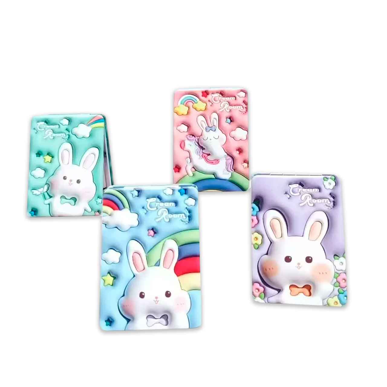 LT-F03 ESPEJO DE CARTERA DIBUJOS DE CONEJITOS - Image 1