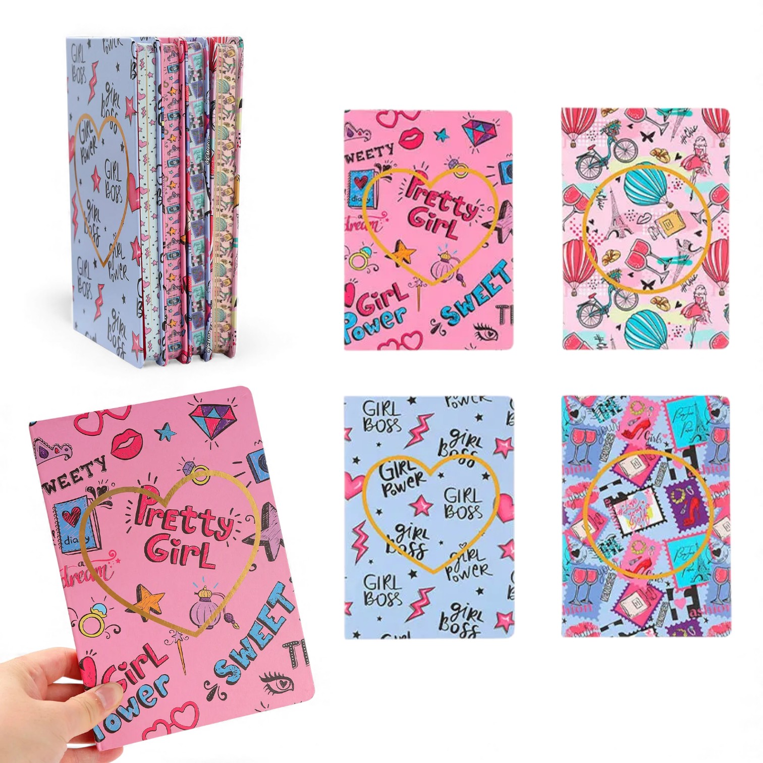 BB20375 CUADERNO TAPA DURA CON ESTAMPAS 15 X 21 CM - Image 1
