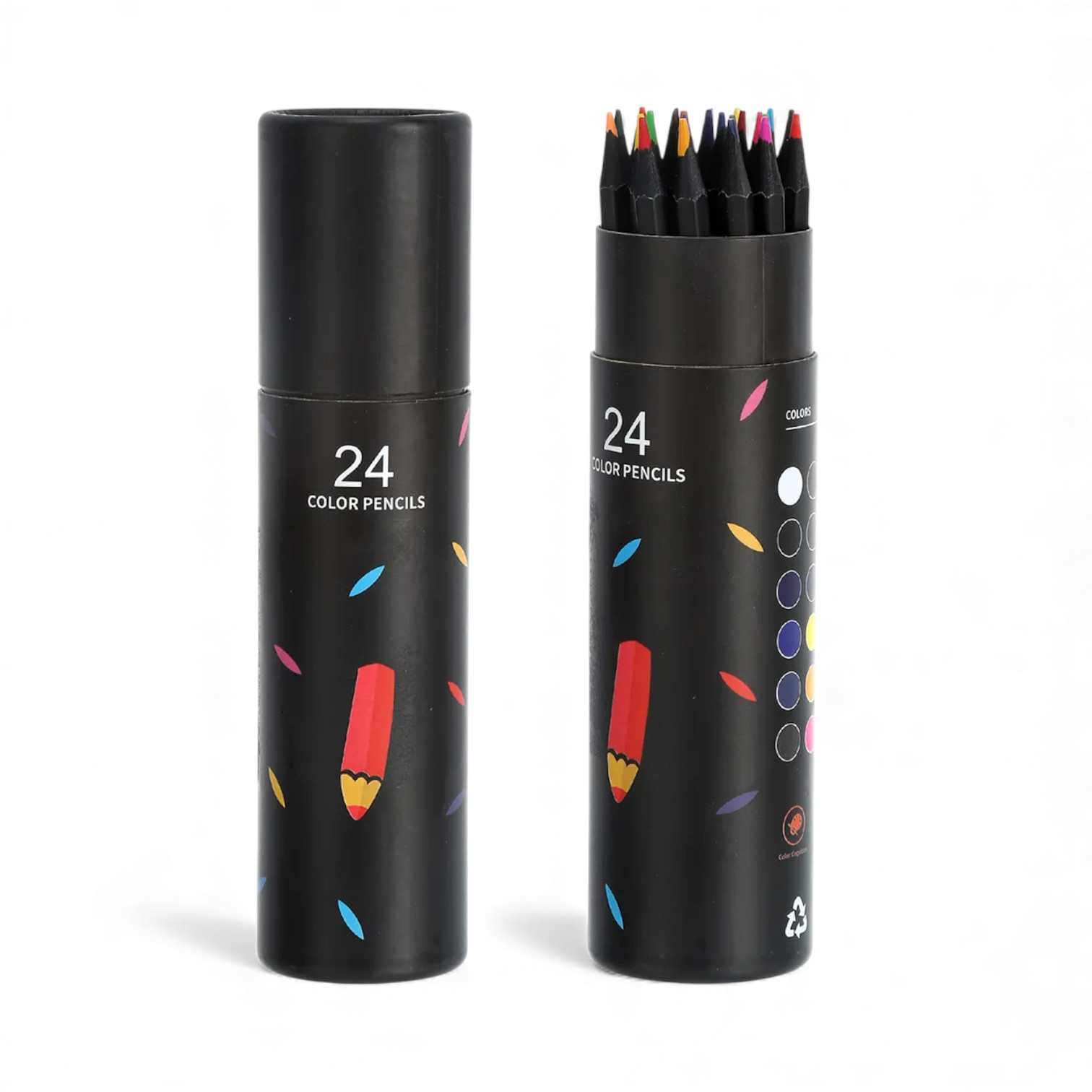 BD40067 24 LÁPICES DE COLORES EN ESTUCHE NEGRO - Image 1
