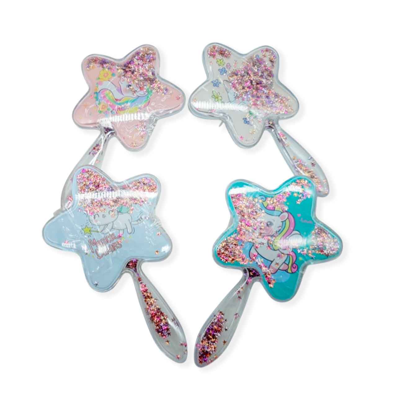 BHS26 CEPILLO PEQUEÑO ESTRELLA CON GLITTER - Image 1