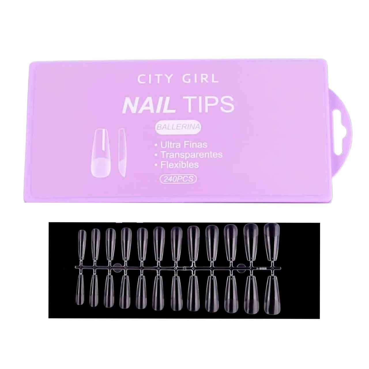 JPT-A724 TIPS SOFT GEL BALLERINA 240PCS CITY GIRL - Image 1