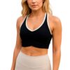 TOP DEPORTIVO PULSE NEGRO CON LÍNEAS BLANCAS