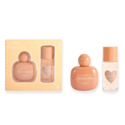 KIT DE PERFUME Y BODY SPLASH CARAMEL KISS CITY GIRL