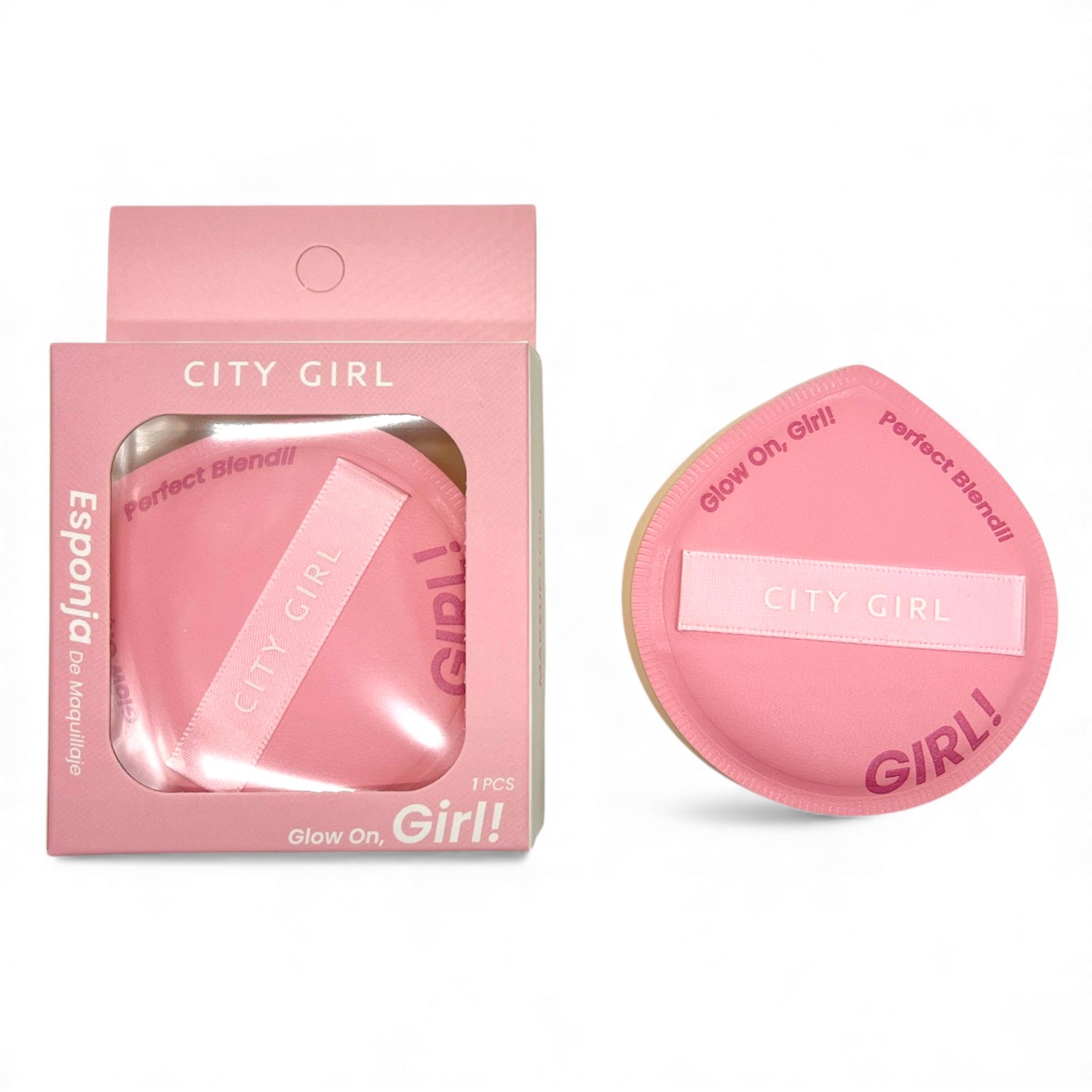 CL-250613 ESPONJA DE MAQUILLAJE FORMA DE GOTA CITY GIRL - Image 1