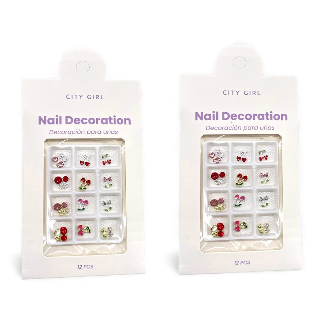 GO-25070 DECORACION PARA UÑAS DE CEREZA 12PCS - Image 1