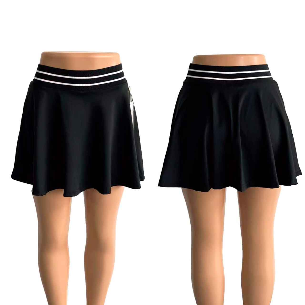 32159-138-1 POLLERA NEGRA CON LÍNEAS BLANCAS - Image 1