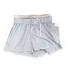 SHORT RAYADO GRIS CLARO