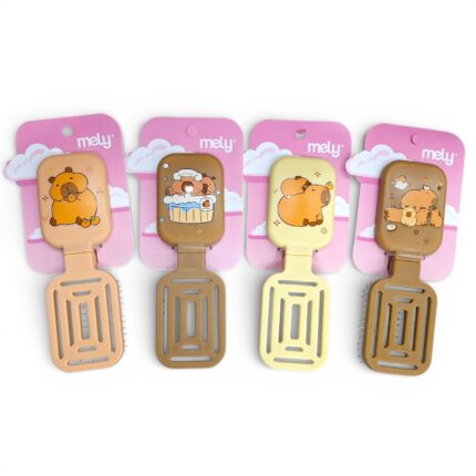 CEPILLO PLEGABLE CON ESPEJO CAPYBARA