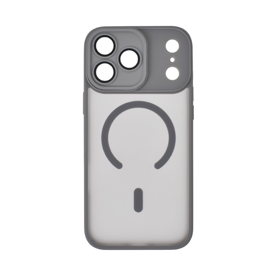 NFD2-I17PM-GS FUNDA DE SILICONA IPHONE 17 PRO MAX NOVERA GRIS - Image 1