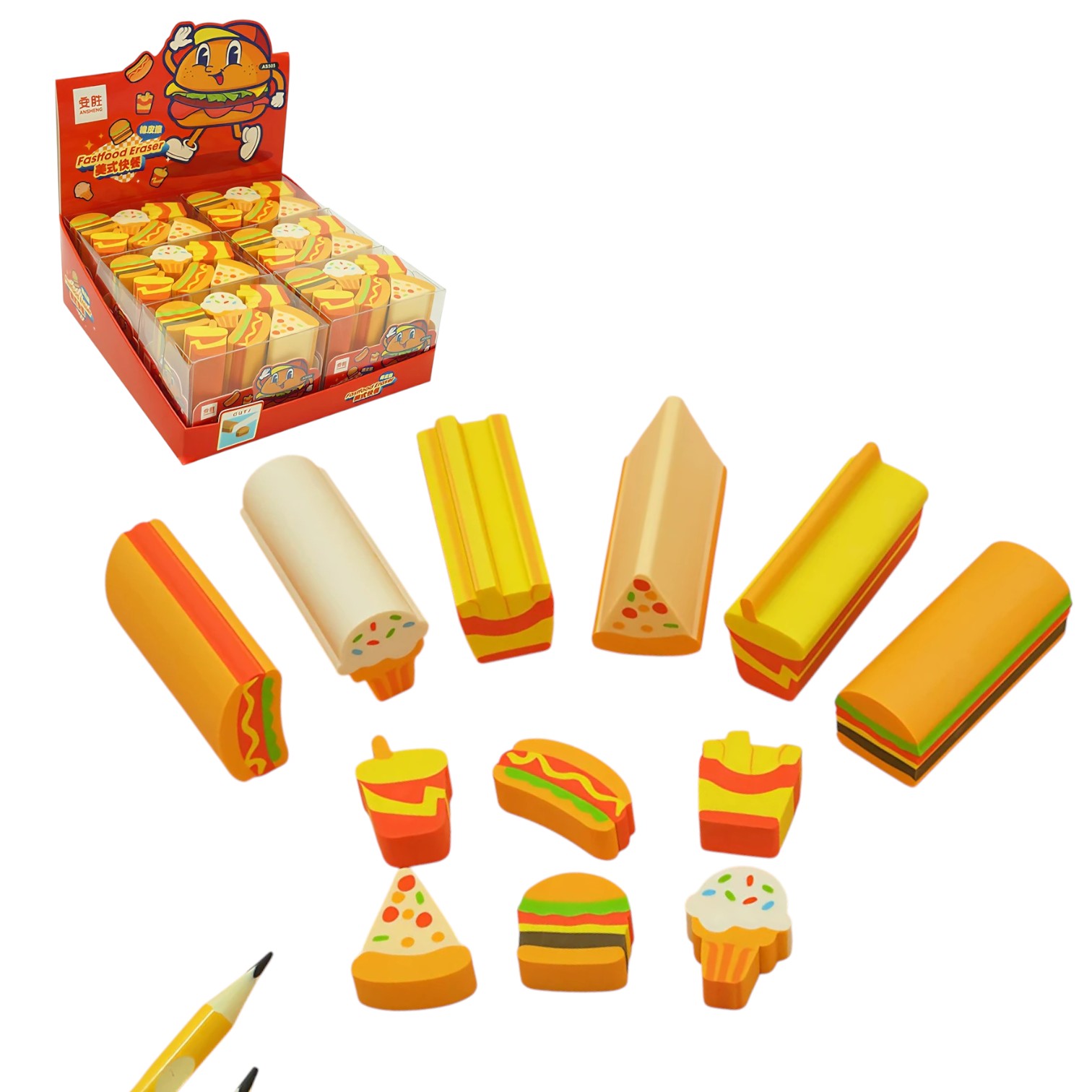 SET X6 BORRADORES FORMA DE COMIDA