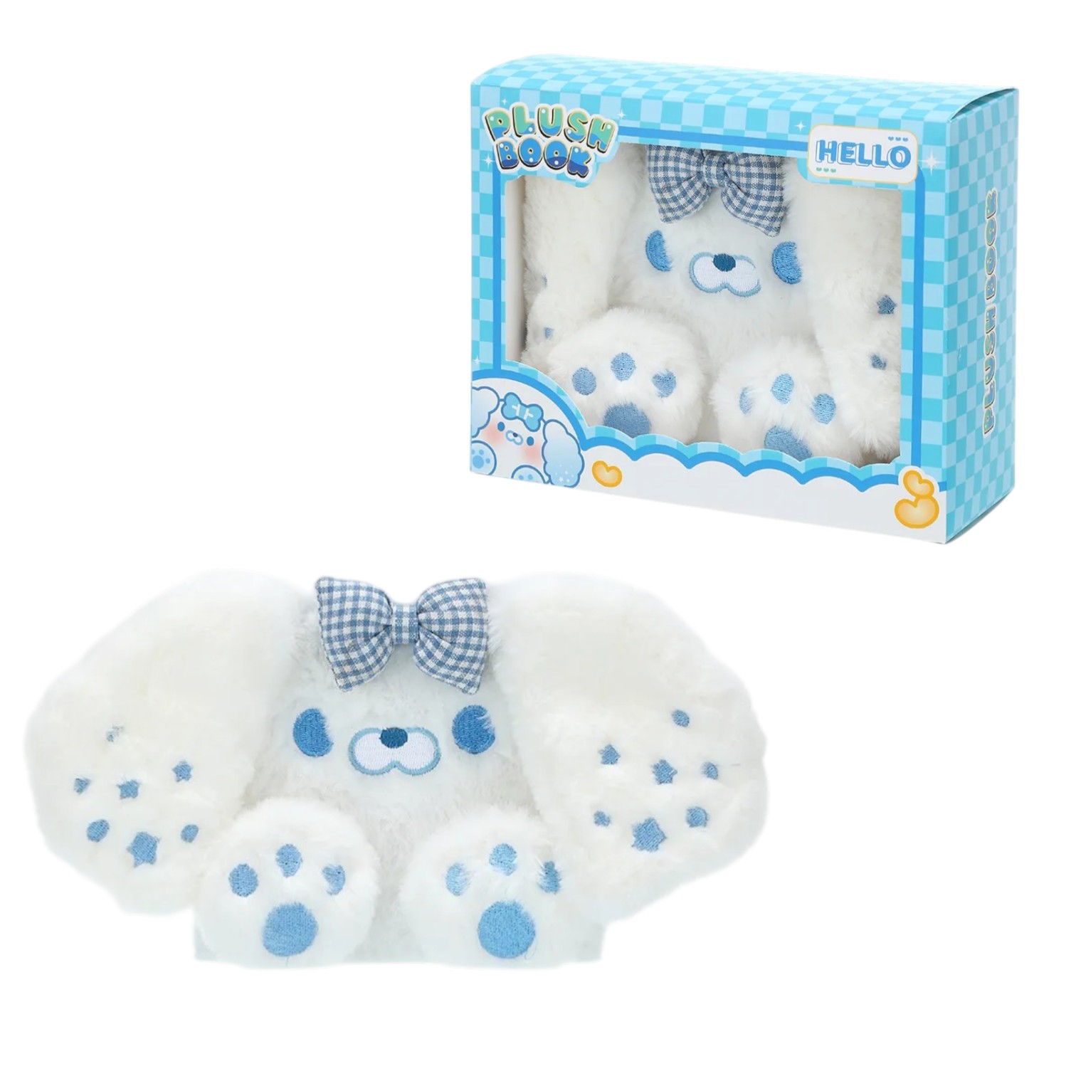 BB20382 (1) CUADERNO CON PELUCHE EN CAJA CELESTE - Image 1