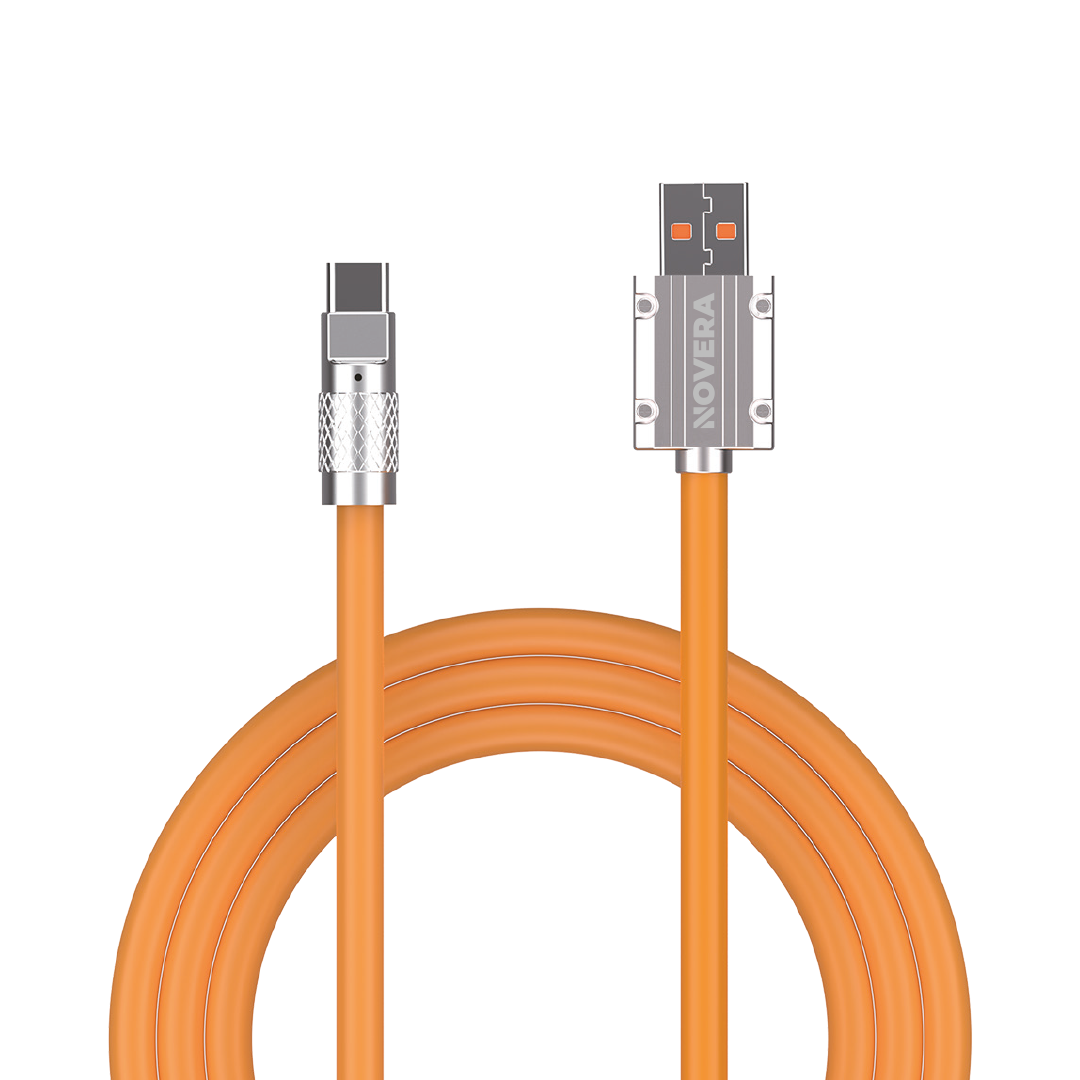 NCLR100-AC CABLE USB A – USB-C NARANJA NOVERA - Image 1