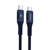 CABLE TRENZADO USB-C - USB-C AZUL NOVERA