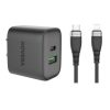 CARGADOR CARGA RÁPIDA 20W CABLE USB-C - LIGHTNING NEGRO NOVERA
