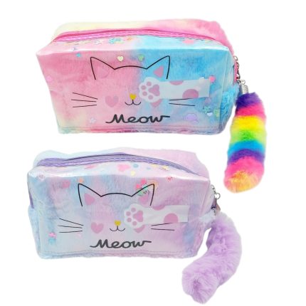 NECESER DE PELUCHE MEOW CON BRILLOS