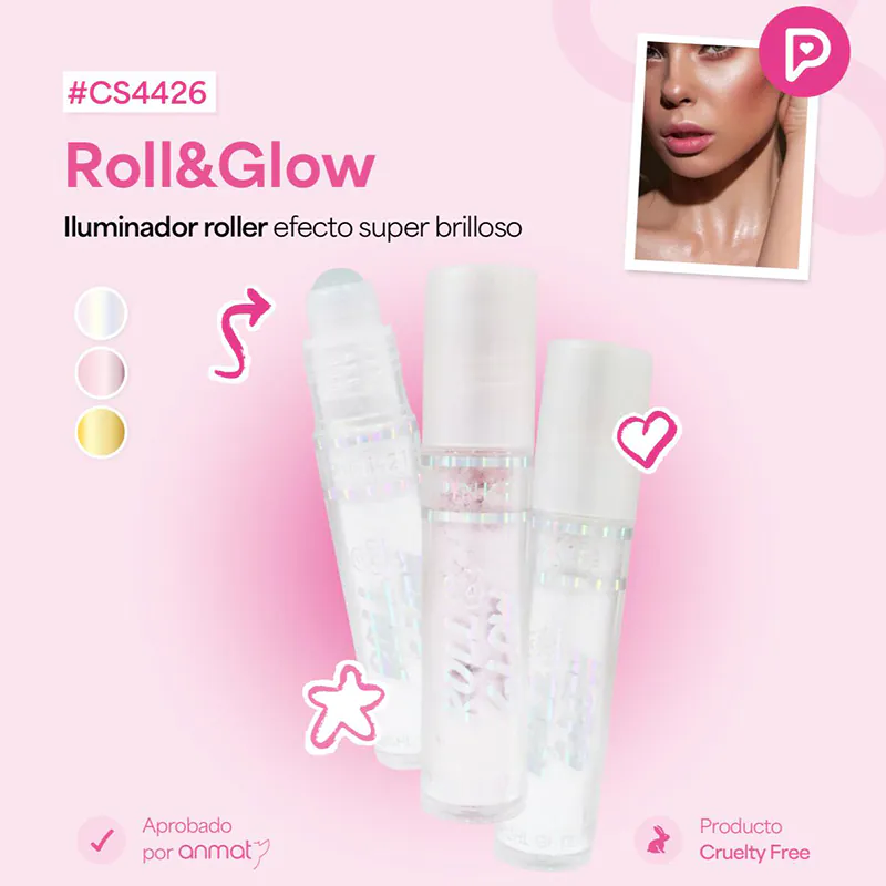 iluminador-roll-on-polvo-hadas-pink-21-cs426 ILUMINADOR ROLL ON GLOW PINK 21 - Image 1