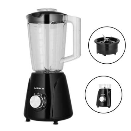 LICUADORA VASO DE PLASTICO NEGRA WINCO