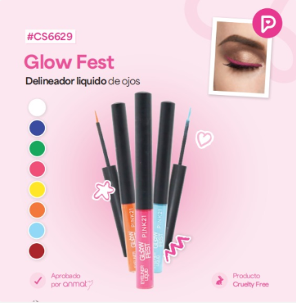 DELINEADOR LIQUIDO DE COLORES PINK 21