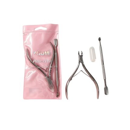 SET DE CORTA CUTICULAS Y REPUJADOR DE ACERO YOUMI