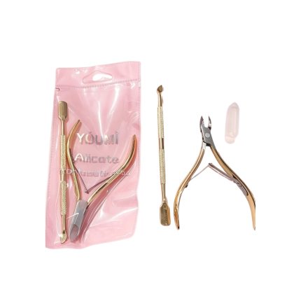 SET DE CORTA CUTICULAS Y REPUJADOR DE ACERO YOUMI