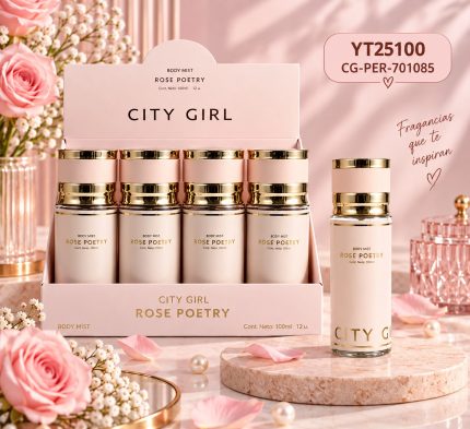 BODY SPLASH ROSE POETRY 100ML CITY GIRL