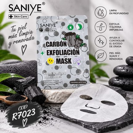 MASCARILLA FACIAL DE CARBON SANIYE