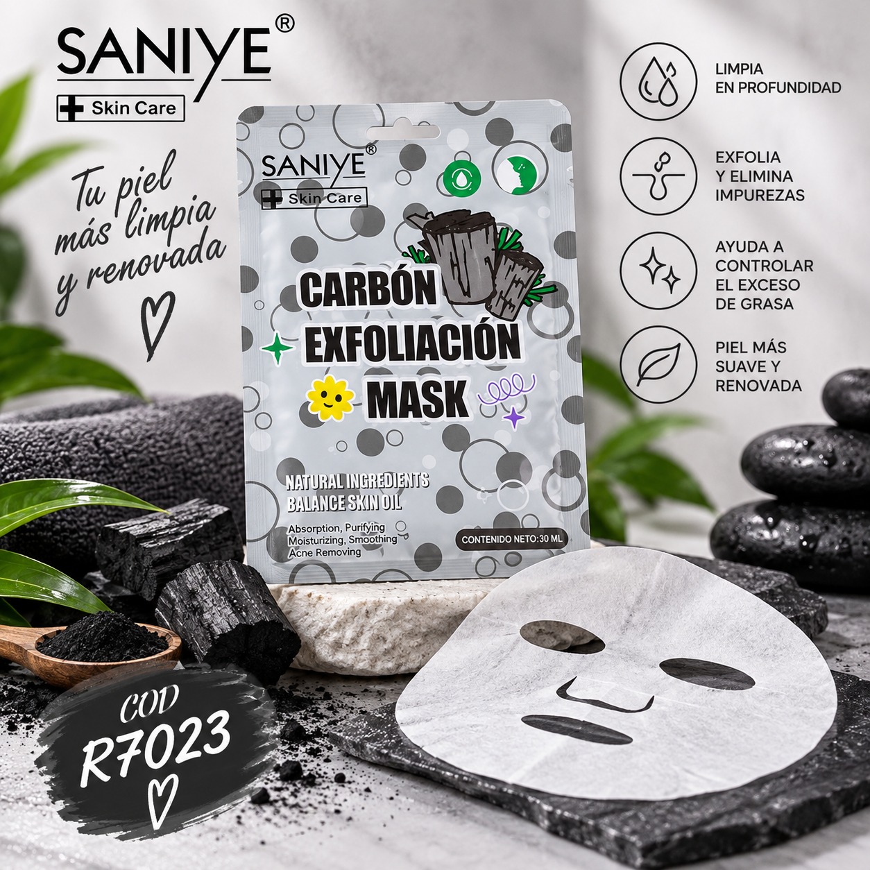 WhatsApp Image 2026-09-14 at 4.18.04 PM MASCARILLA FACIAL DE CARBON SANIYE - Image 1