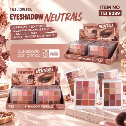 PALETA DE SOMBRAS 12 COLORES TEI