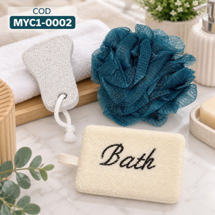 SET DE ESPONJAS DE BAÑO Y TOALLA MELY