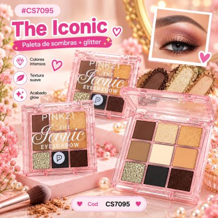 PALETA DE SOMBRAS 9 COLORES THE ICONIC PINK 21