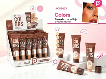 BASE LÍQUIDA COLORS EFECTO MATTE PINK 21