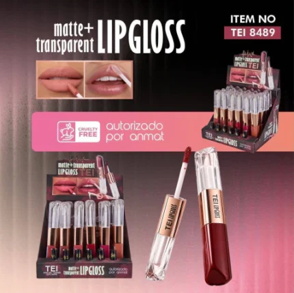 LIP GLOSS MATTE Y TRANSPARENTE TEI